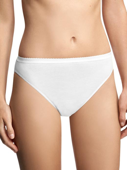 Gap Womens White Pure Cotton High Cut Underwear