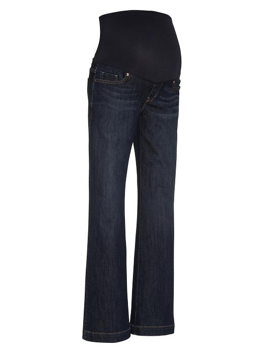 Gap Womens Maternity Full Panel Long & Lean Jeans Dark Wash