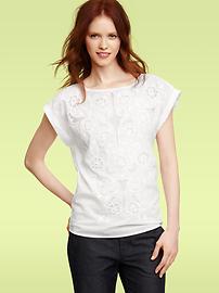 Embroidered floral top