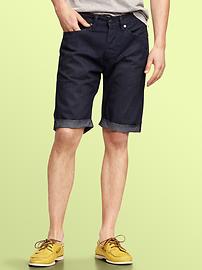 1969 cuffed denim shorts (straight fit)