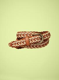 Two-tone braided belt