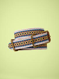 Multicolor woven belt