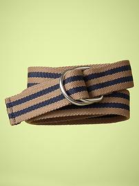 Striped webbing belt