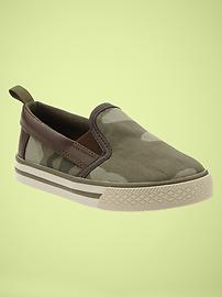 Camo slip-on sneakers