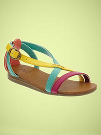 Strappy wedge sandals
