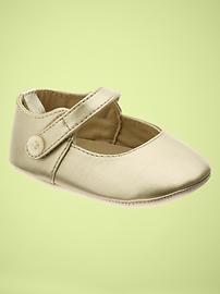 Metallic Mary Jane flats