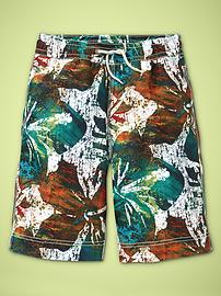 Multi-hibiscus swim trunks