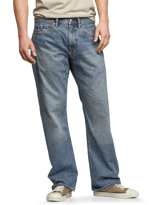 Image number 1 showing, 1969 loose fit jeans (pale blue wash)