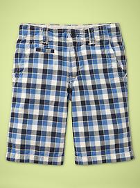 Checkered front shorts