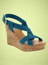 Braided wedge sandal