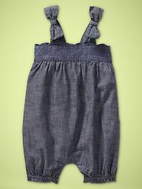 Chambray bubble romper