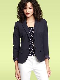 Pinstripe two-button blazer
