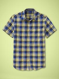 Patch pocket plaid shirt (original fit)