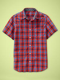 Patch pocket plaid shirt (original fit)