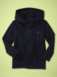 Textural pocket hoodie