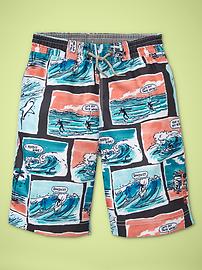 Comic swim trunks