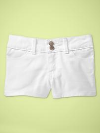 White denim shorts