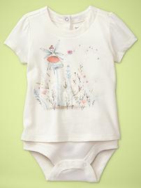 Embroidered graphic body double