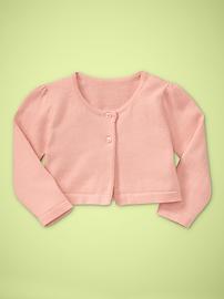 Puff-sleeve cardigan