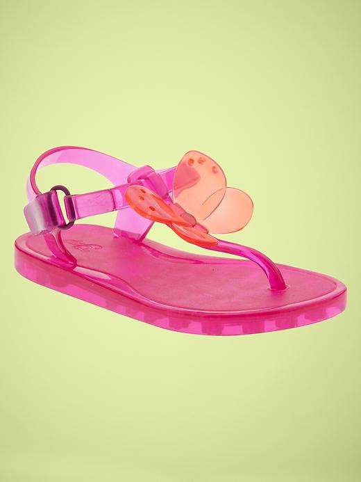 View large product image 1 of 1. Butterfly jelly sandals