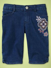 Embroidered Bermuda shorts