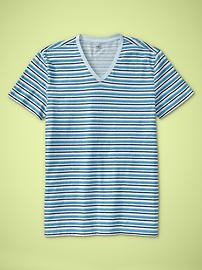 Printed stripes V-neck T