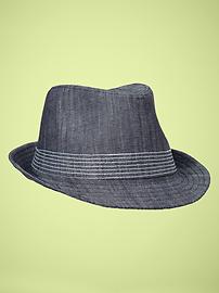 Soft denim fedora