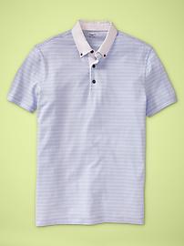 Contrast striped polo