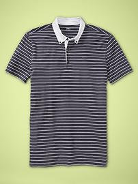 Contrast striped polo