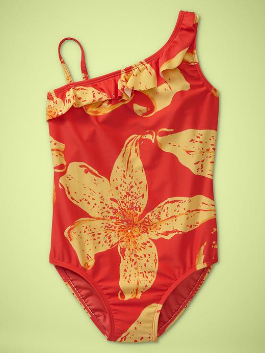 View large product image 1 of 1. Lily ruffled one-piece