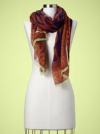Printed border scarf