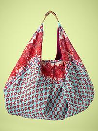 Paisley printed tote