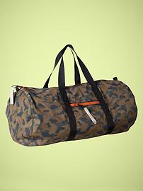 Camo nylon duffle bag