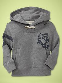 Nautical graphic hoodie