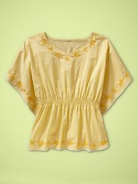 Embroidered V-neck cover-up