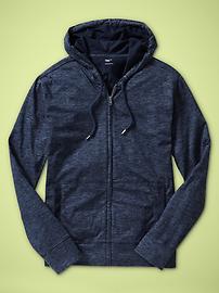 Space-dyed zip hoodie