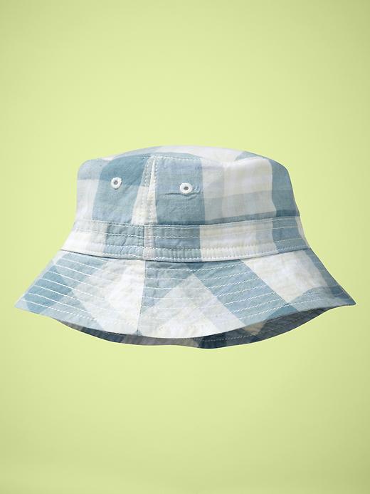 View large product image 1 of 1. Checked bucket hat