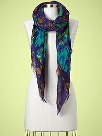 Peacock print scarf