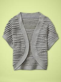 Textural open cardigan