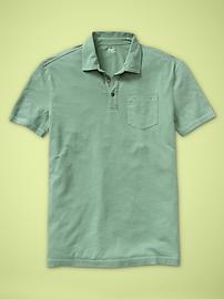 Contrast stitch pocket polo