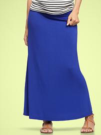 Long foldover waist skirt