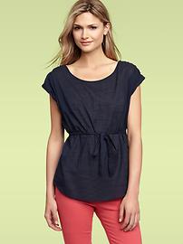 Roll-sleeve tunic