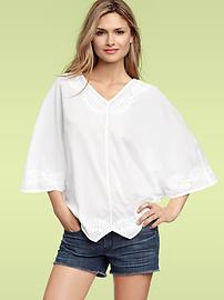 Embroidered poncho