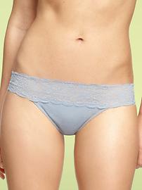 Stretch lace thong