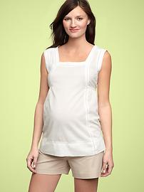 Gathered sleeveless top