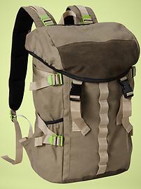 Pop-color trim backpack