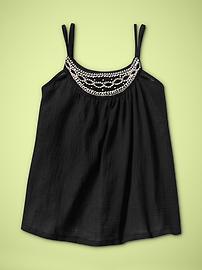 Beaded crepe tank