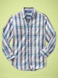 Ikat plaid shirt