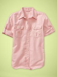 Convertible garment-dye shirt