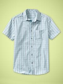 Mini checkered plaid shirt (slim fit)
